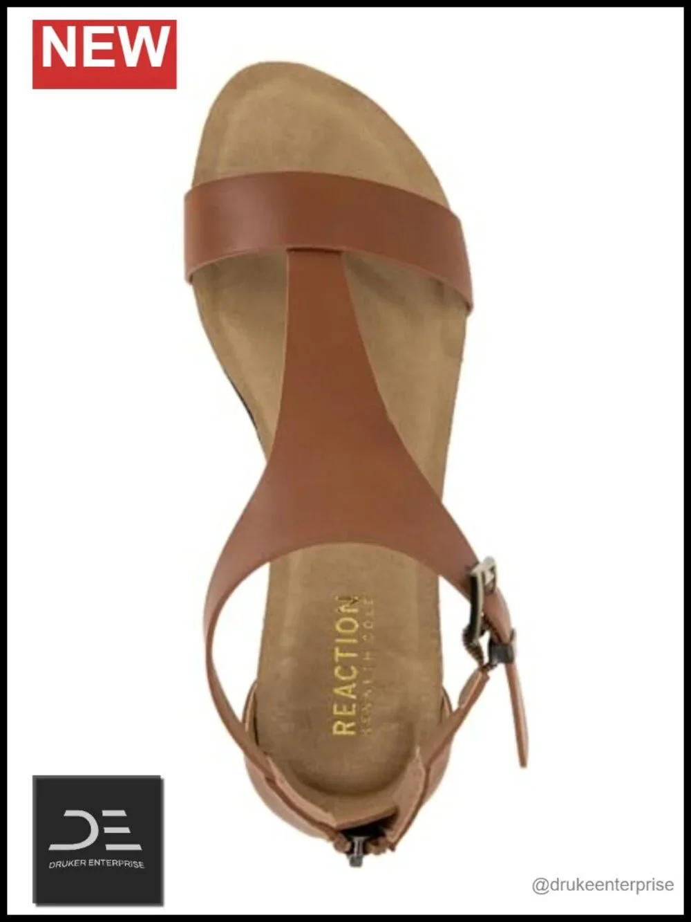 T-Strap Wedge Sandal w/ Ortholite Cushion, Stacked Heel, Open Toe, Faux Leather